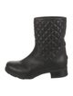 Moncler Quilted Pattern Leather Boots