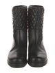 Moncler Quilted Pattern Leather Boots