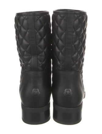Moncler Quilted Pattern Leather Boots