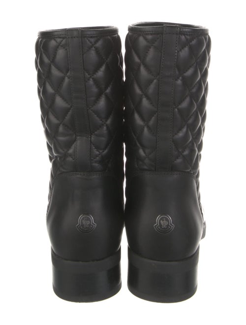Moncler Quilted Pattern Leather Boots