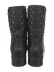 Moncler Quilted Pattern Leather Boots