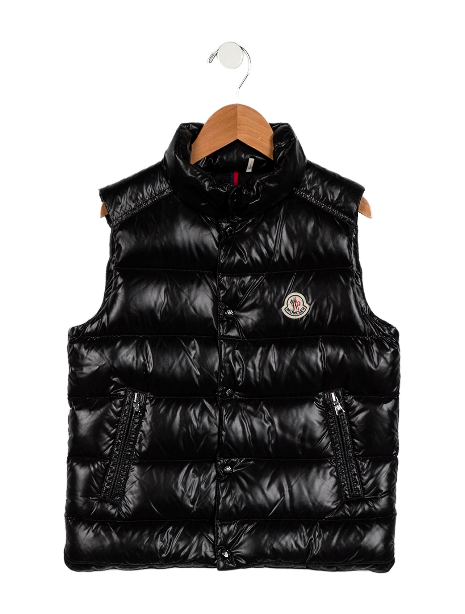 Moncler kid boys' black jacket vest