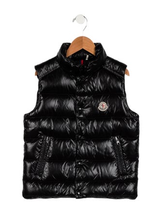Moncler kid boys' black jacket vest