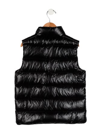 Moncler kid boys' black jacket vest