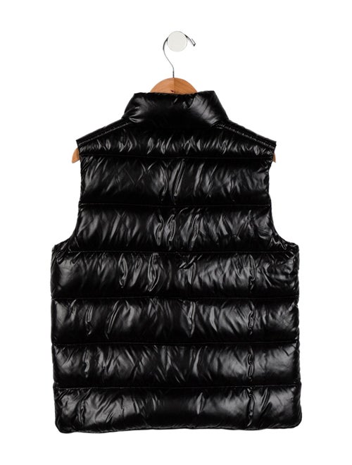 Moncler kid boys' black jacket vest