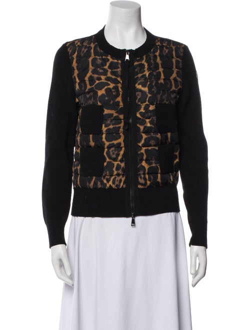 Moncler Virgin Wool Animal Print Evening Jacket