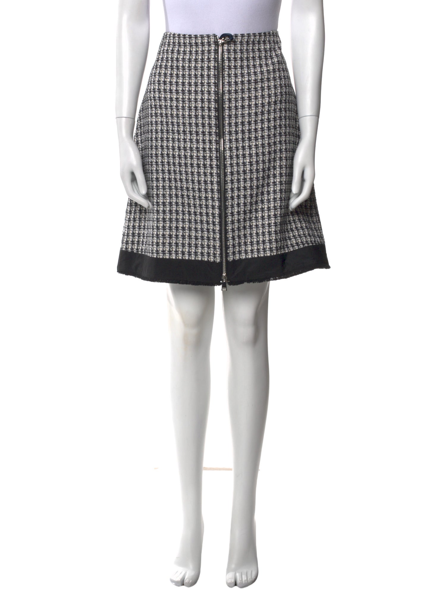 Moncler Plaid Print Knee-Length Skirt