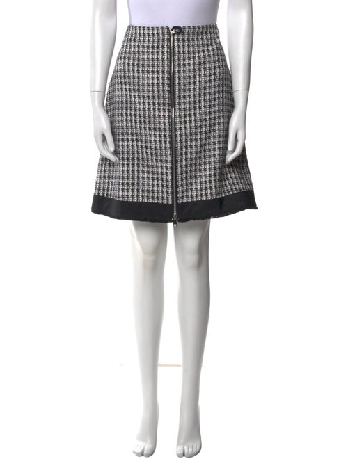 Moncler Plaid Print Knee-Length Skirt