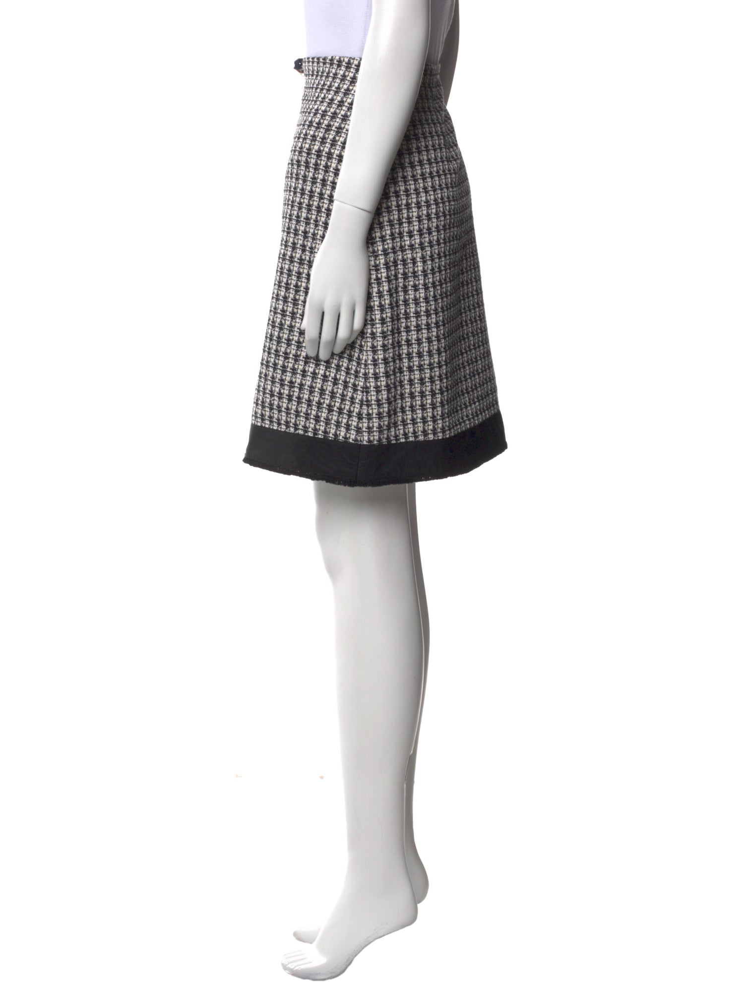 Moncler Plaid Print Knee-Length Skirt