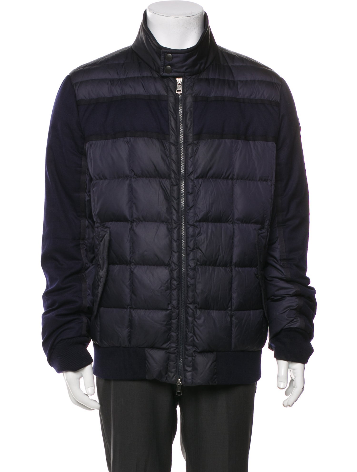 Moncler Quilted Pattern Virgin Wool Puffer Coat