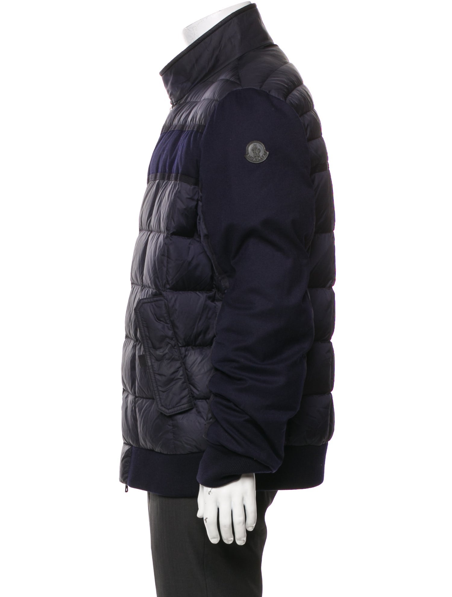 Moncler Quilted Pattern Virgin Wool Puffer Coat