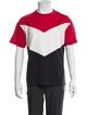 Moncler Colorblock Pattern Mock Neck T-Shirt