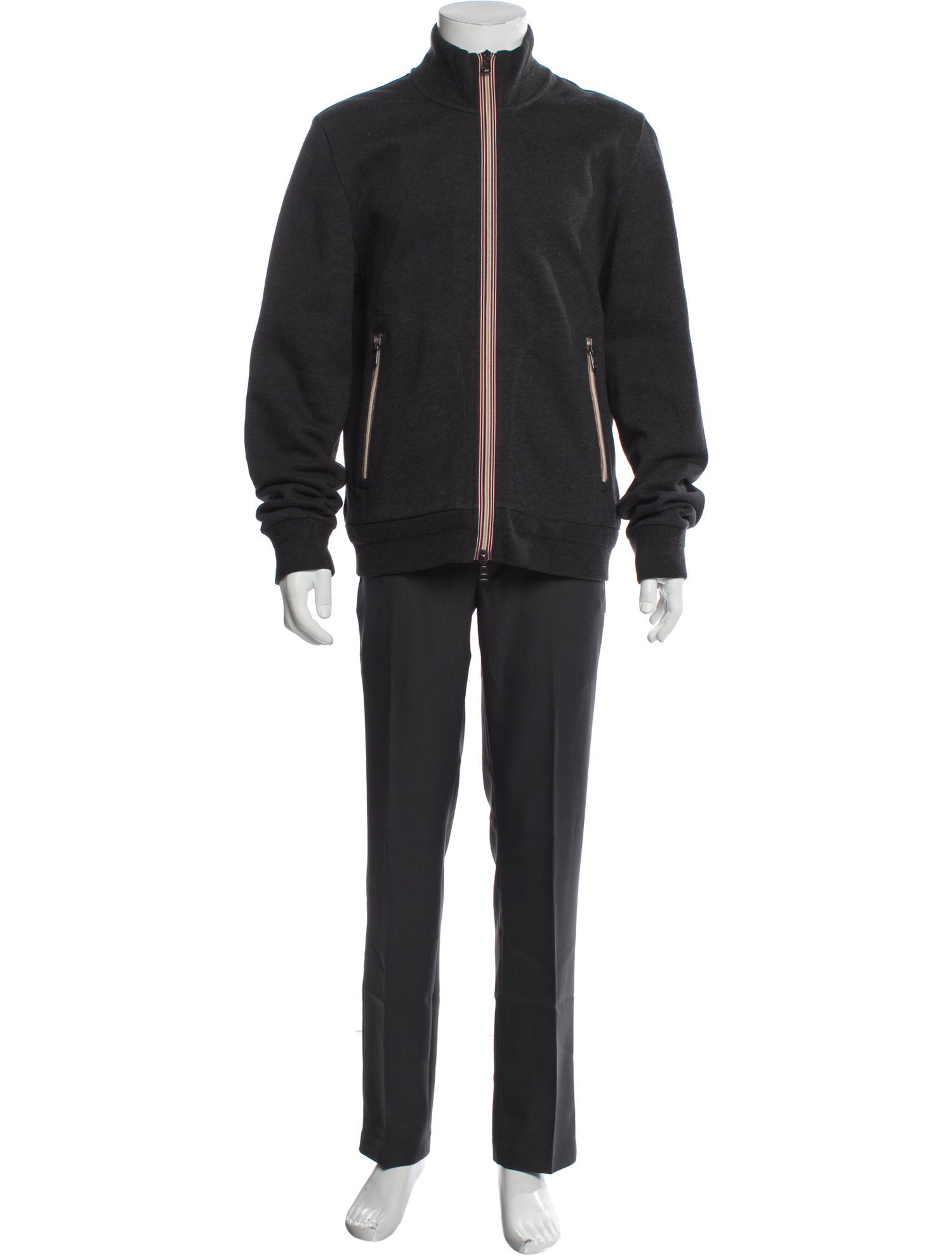 Moncler Signature Logo Mock Neck Sweatshirt