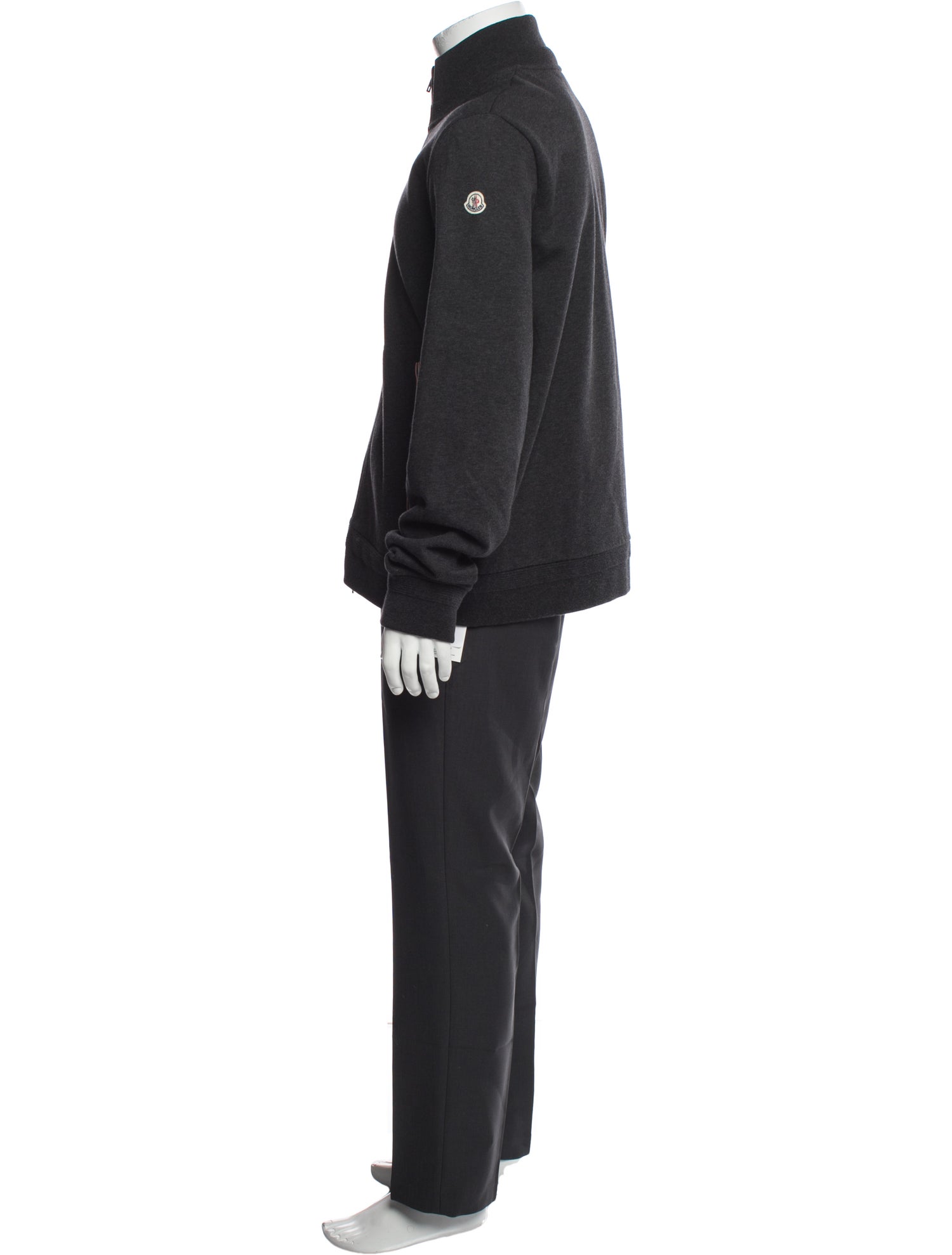 Moncler Signature Logo Mock Neck Sweatshirt