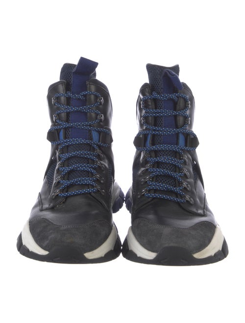 Moncler Leather Colorblock Pattern Sneakers