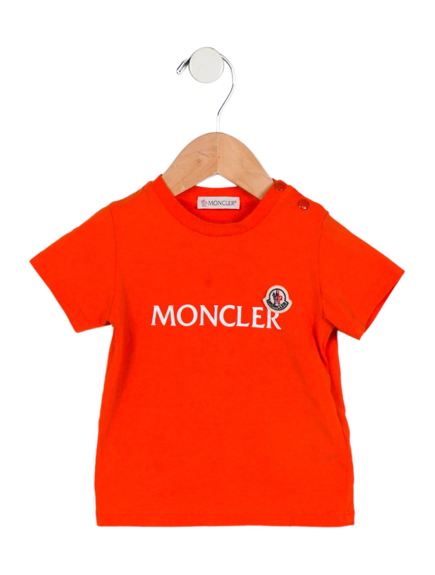 Moncler infant boys' orange and white shirt