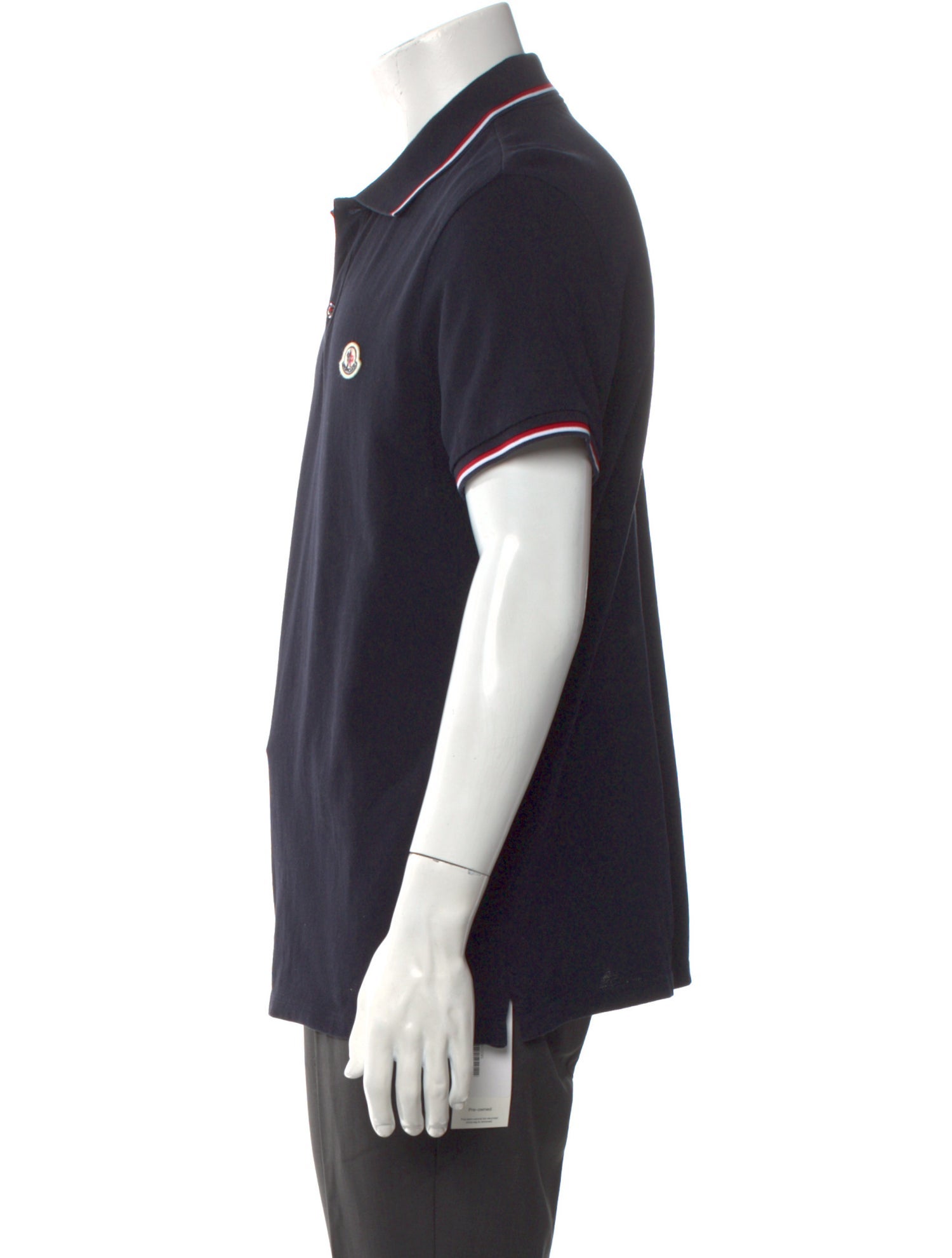 Moncler V-Neck Short Sleeve Polo Shirt