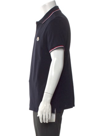 Moncler V-Neck Short Sleeve Polo Shirt