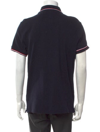 Moncler V-Neck Short Sleeve Polo Shirt