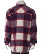 Moncler Grenoble Wool Plaid Print Peacoat