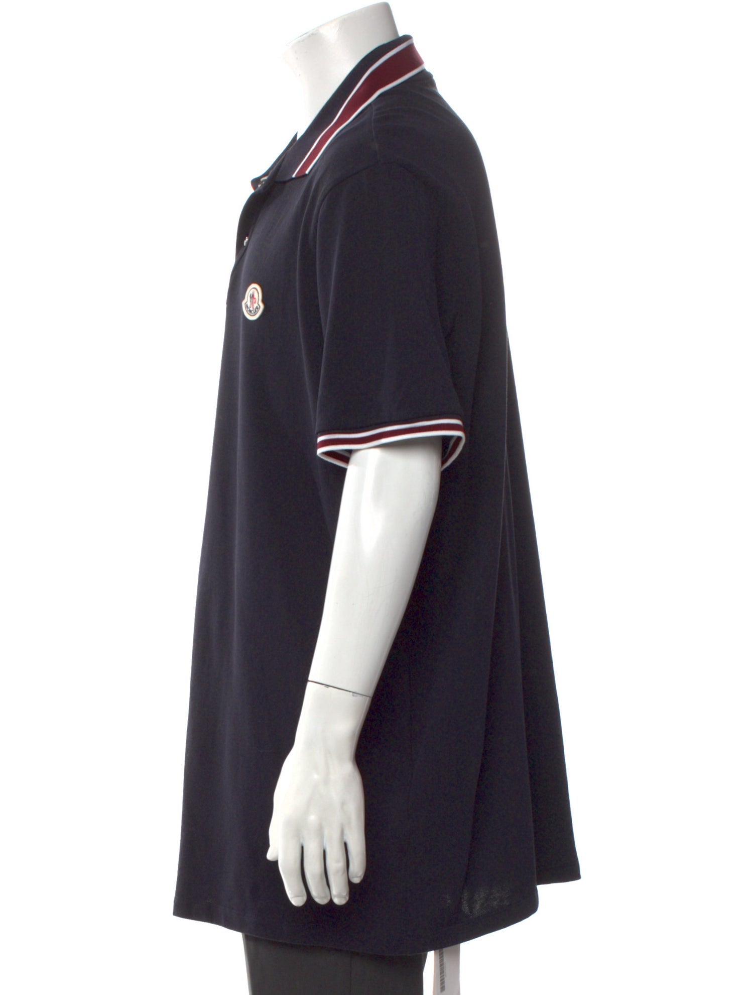 Moncler Striped Crew Neck Polo Shirt