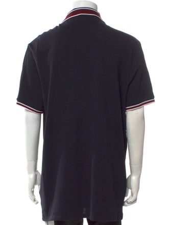 Moncler Striped Crew Neck Polo Shirt