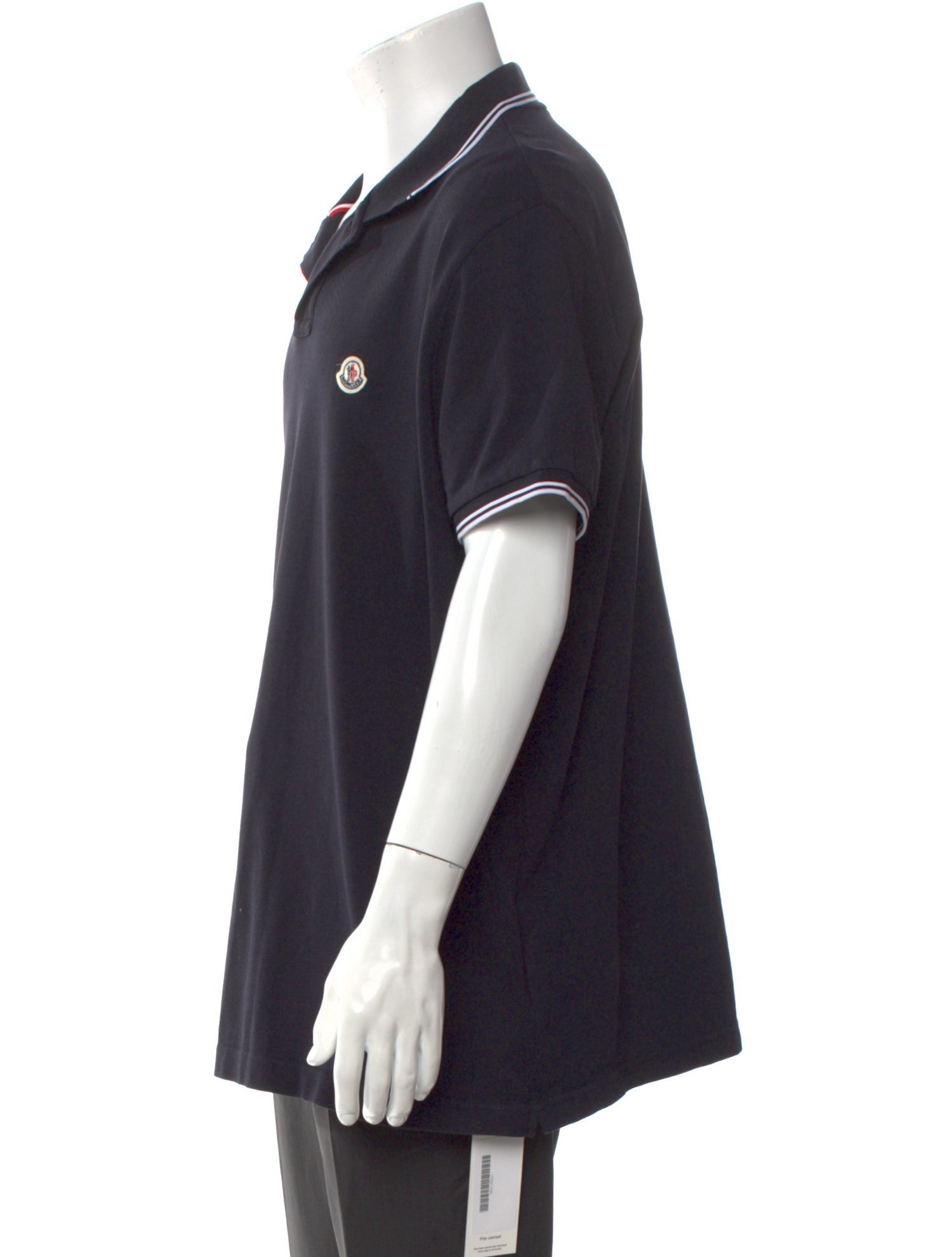 Moncler V-Neck Short Sleeve Polo Shirt