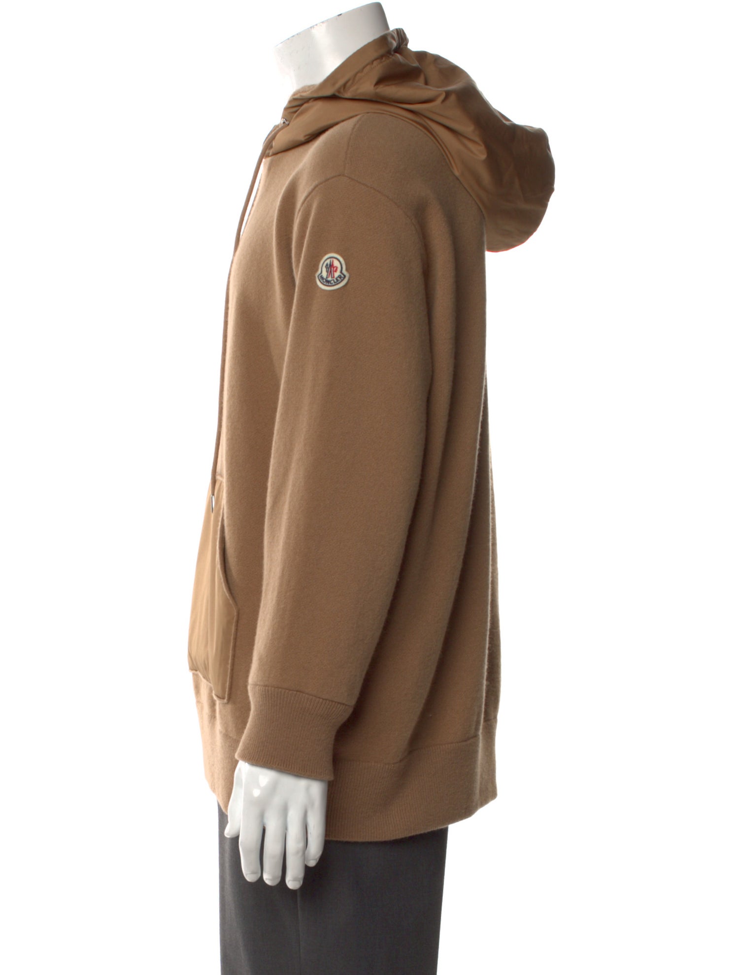 Moncler Virgin Wool Mock Neck Hoodie