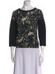 Moncler Animal Print Bateau Neckline Top