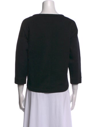 Moncler Animal Print Bateau Neckline Top