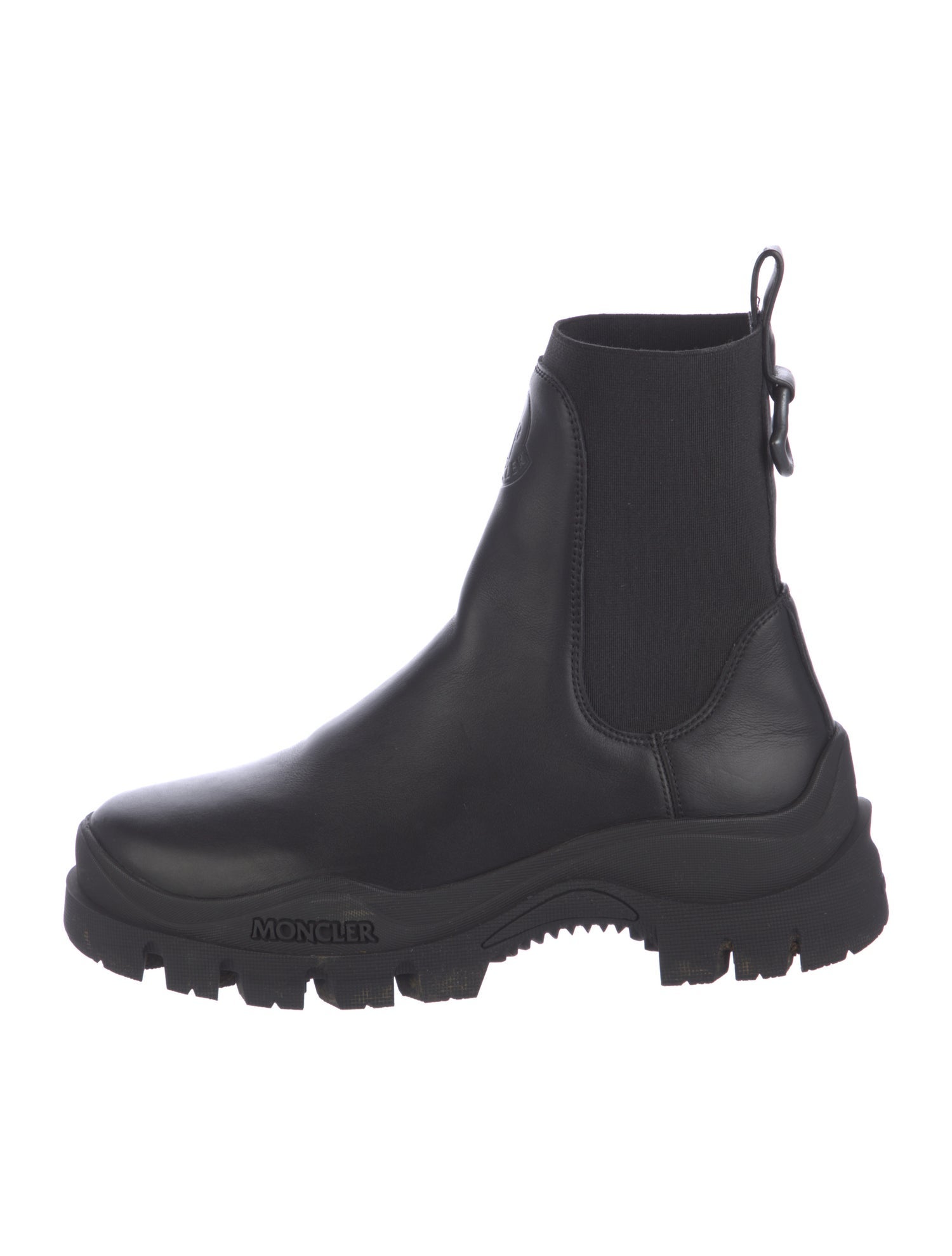 Moncler Leather Chelsea Boots