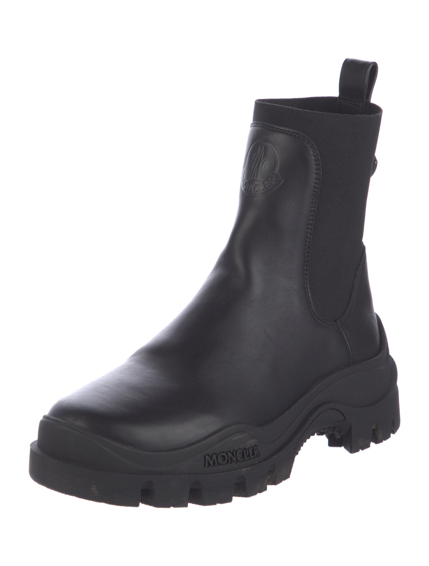 Moncler Leather Chelsea Boots