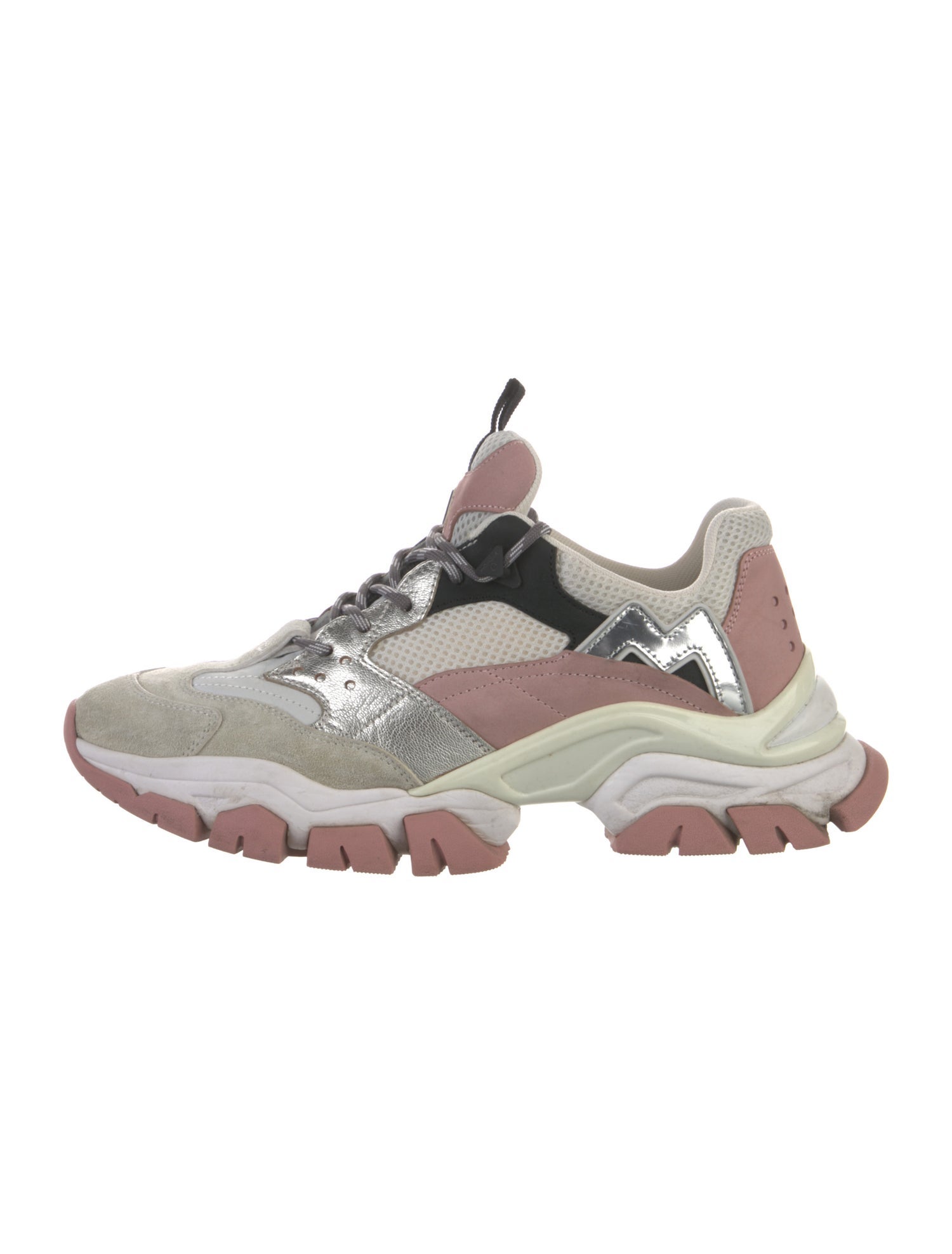 Moncler Leather Colorblock Pattern Chunky Sneakers