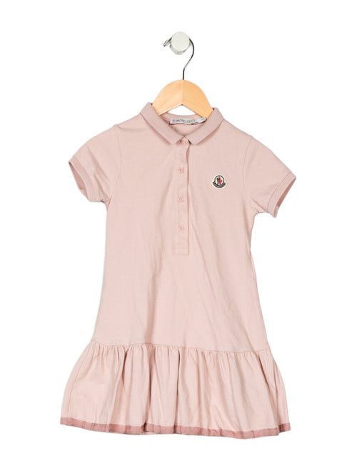 Moncler Girls' Solid Short Sleeve Polo Dress