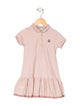 Moncler Girls' Solid Short Sleeve Polo Dress