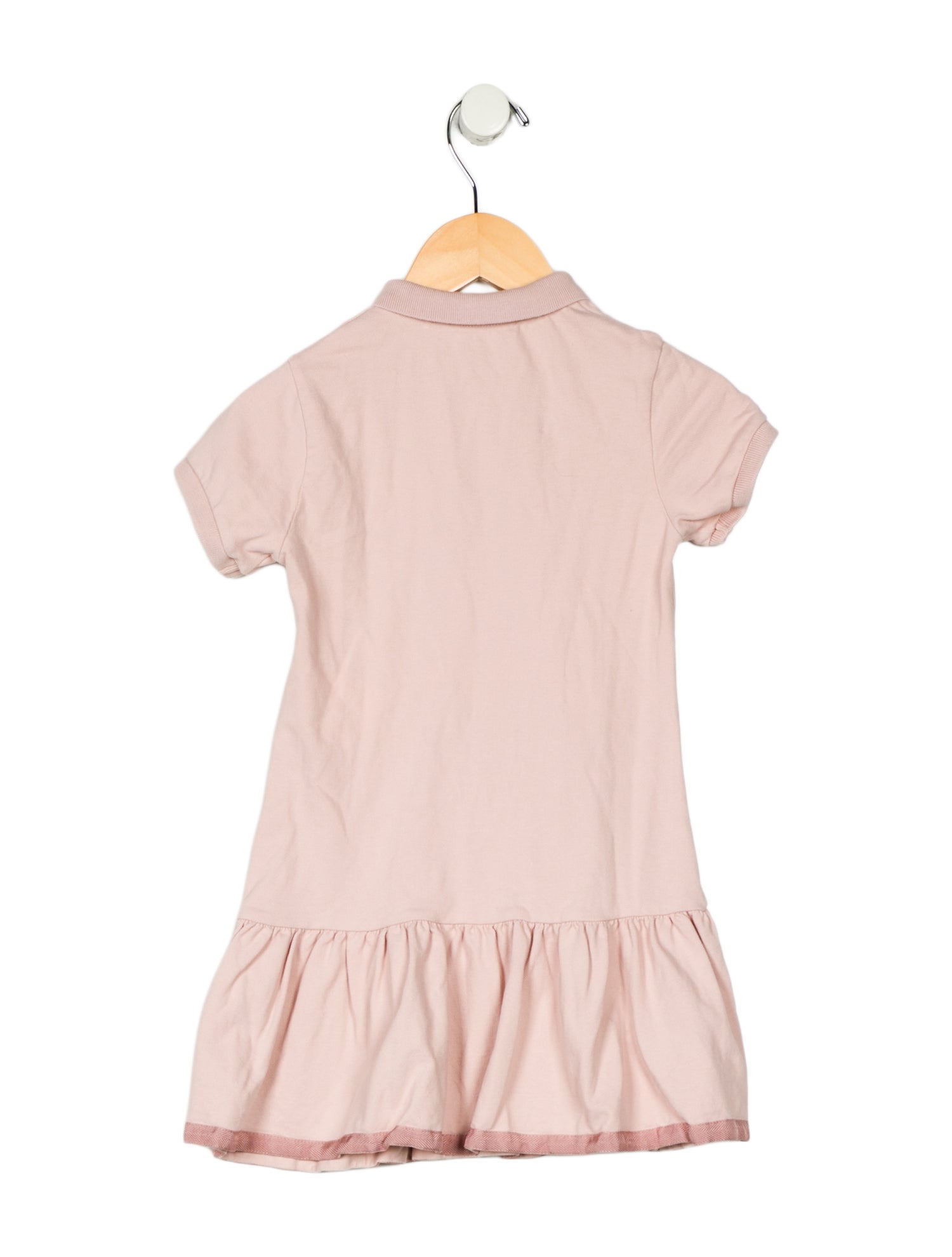 Moncler Girls' Solid Short Sleeve Polo Dress