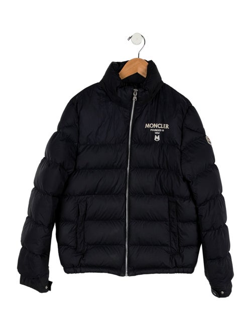 Moncler kid boys' blue and white jacket