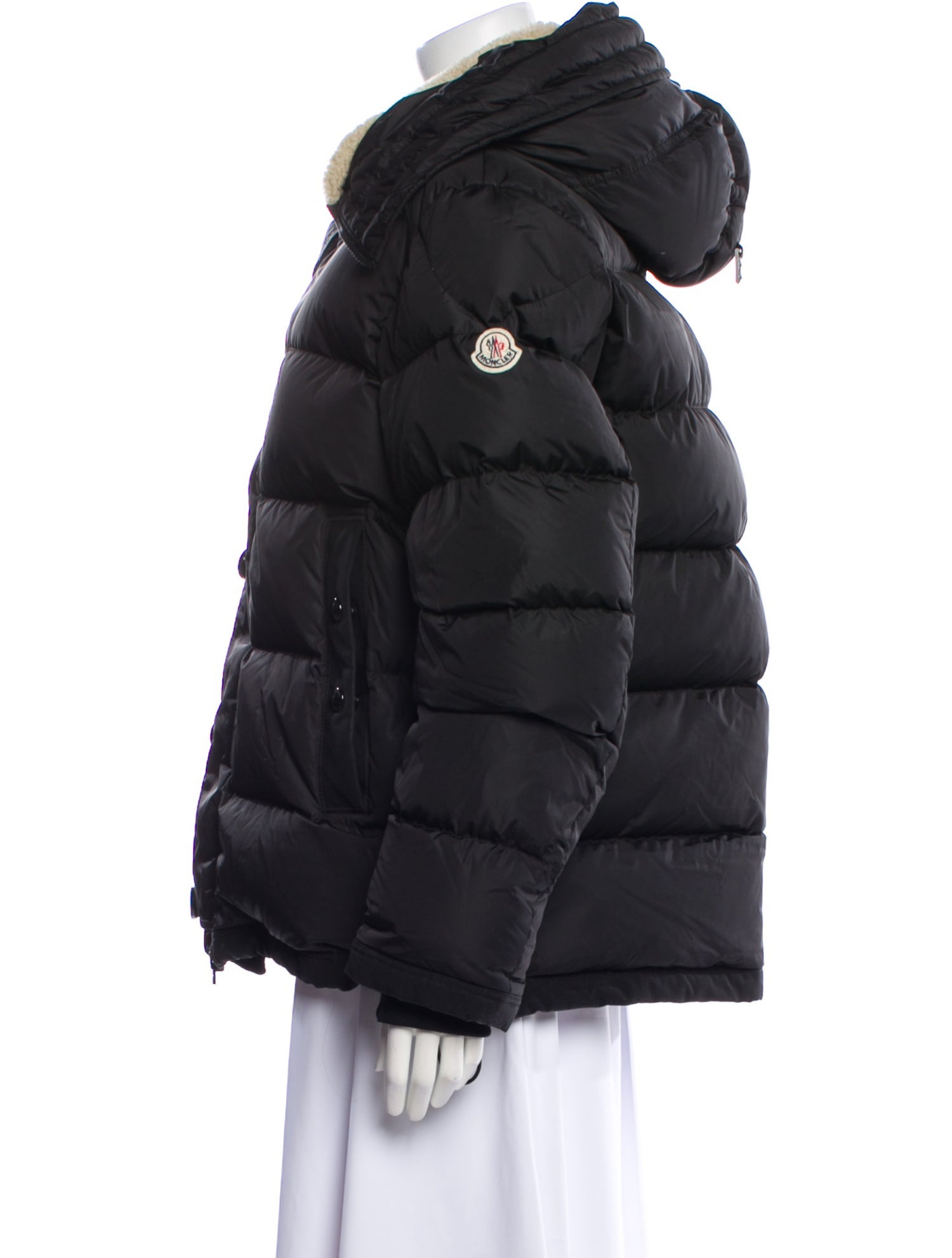 Moncler Colorblock Pattern Down Coat