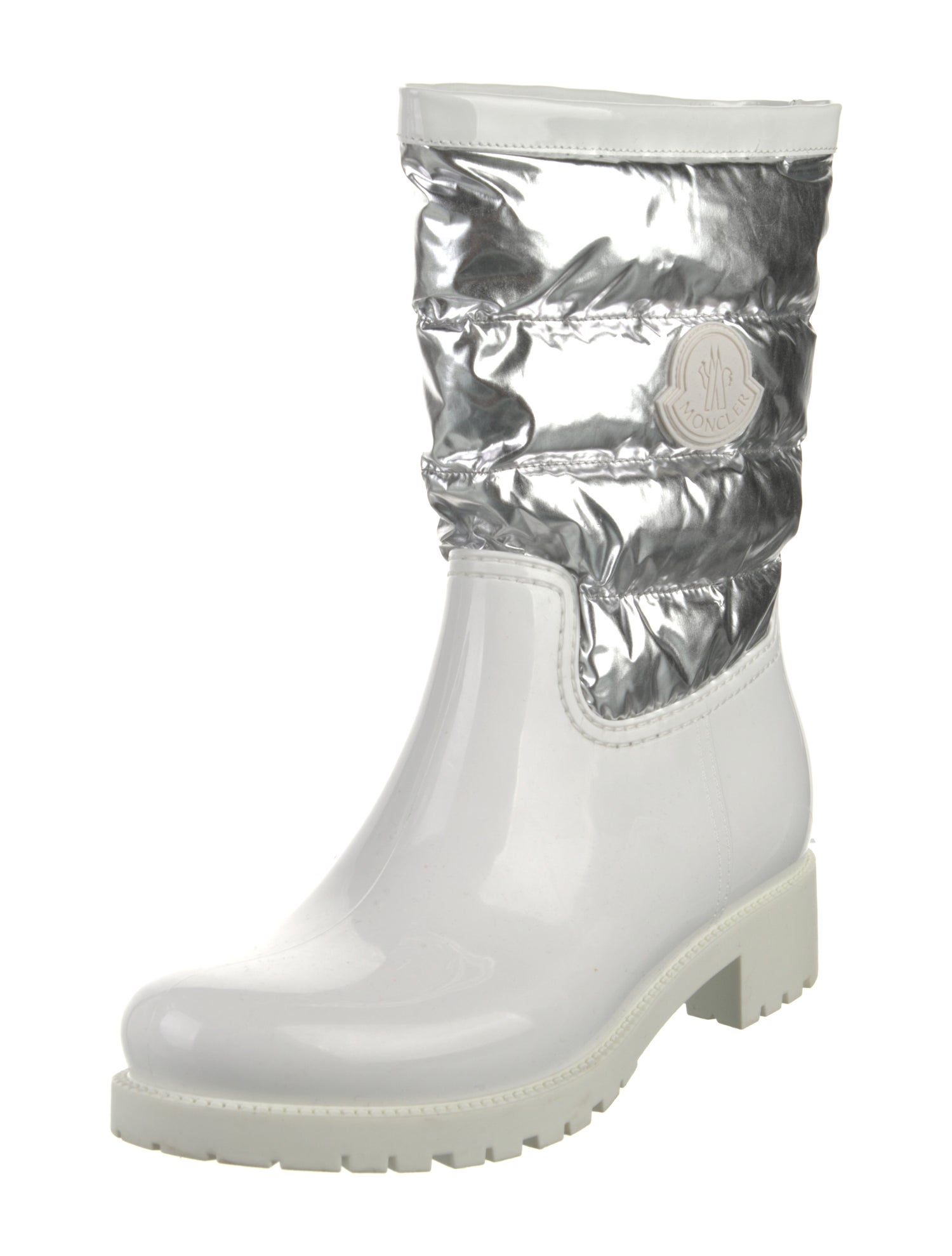 Moncler Rubber Colorblock Pattern Rain Boots