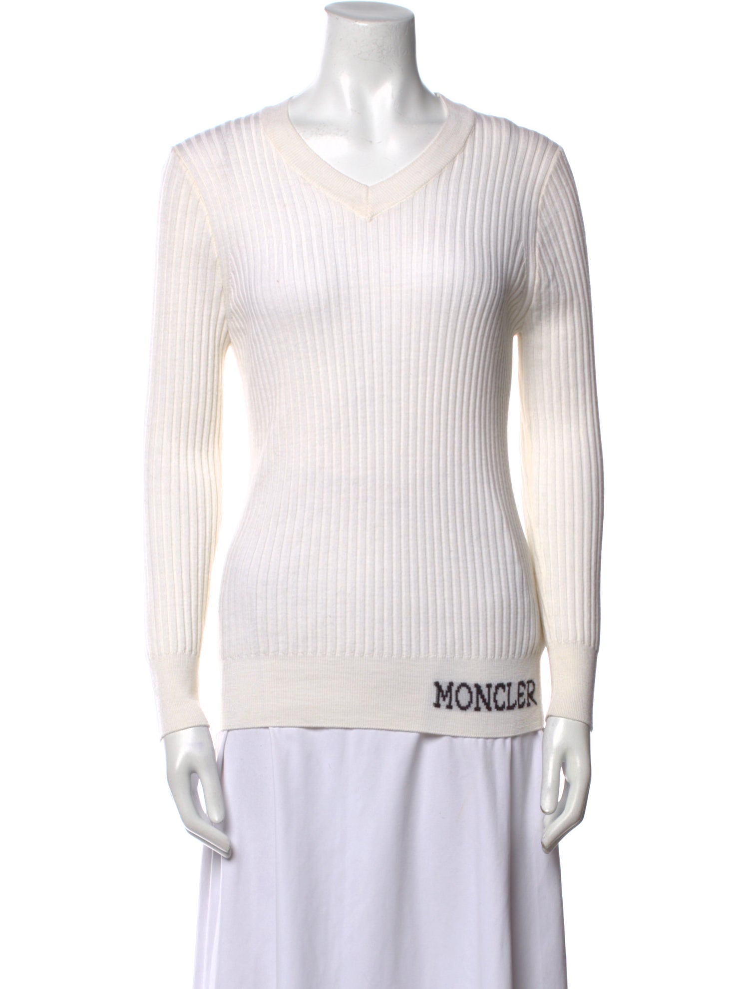 Moncler Virgin Wool V-Neck Sweater