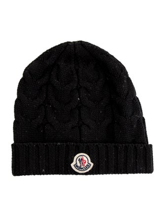 Moncler kids black beanie