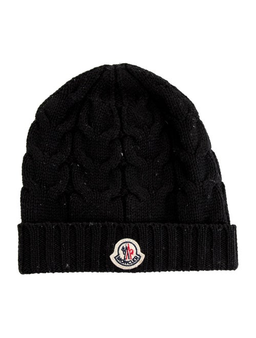 Moncler kids black beanie