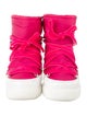 Moncler Nylon Colorblock Pattern Lace-Up Boots