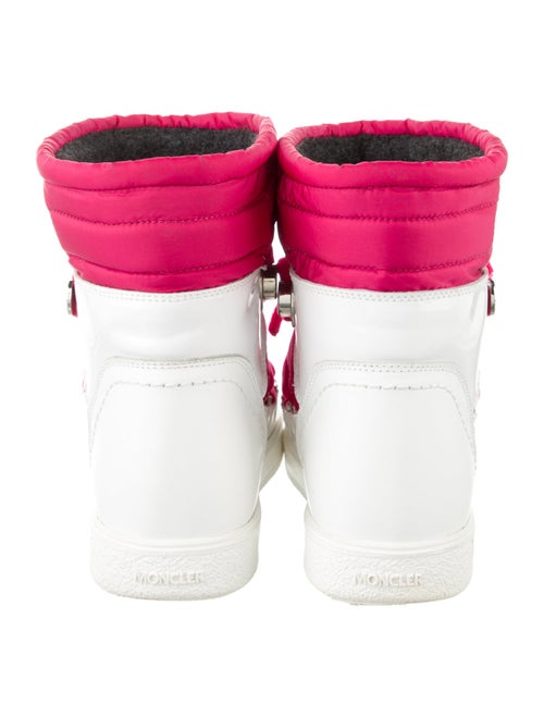 Moncler Nylon Colorblock Pattern Lace-Up Boots