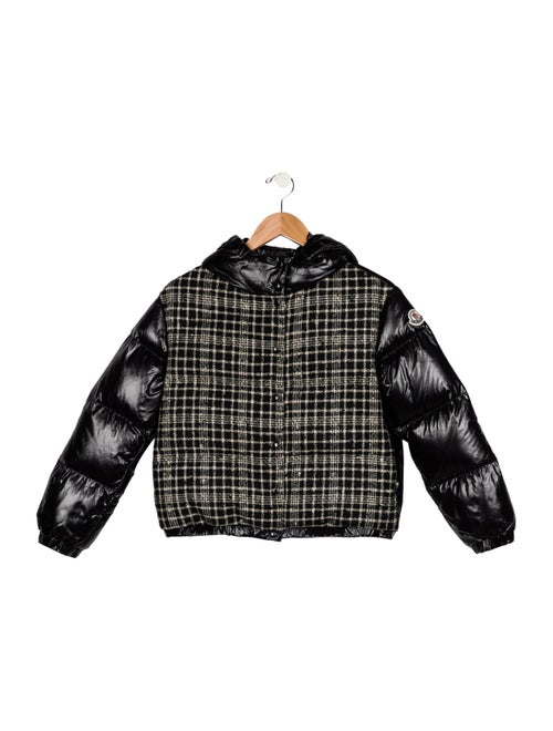 Moncler Girls' Plaid Puffer Coat