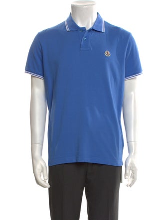 Moncler Striped Collar Polo Shirt