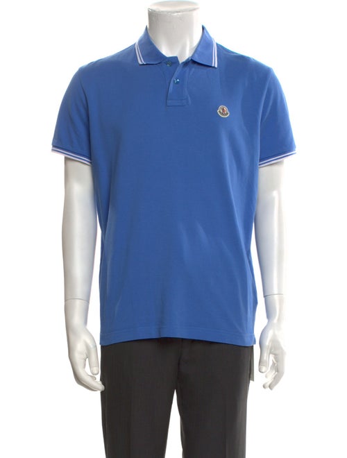 Moncler Striped Collar Polo Shirt