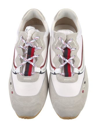Moncler Leather Colorblock Pattern Sneakers