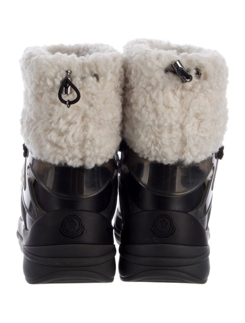 Moncler Shearling Colorblock Pattern Lace-Up Boots