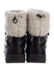 Moncler Shearling Colorblock Pattern Lace-Up Boots